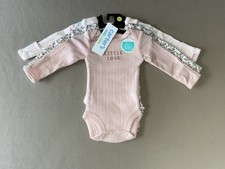 Baby Girls Preemie THREE Piece 100 Cotton One-Piece Bodysuits Set-New With Tags