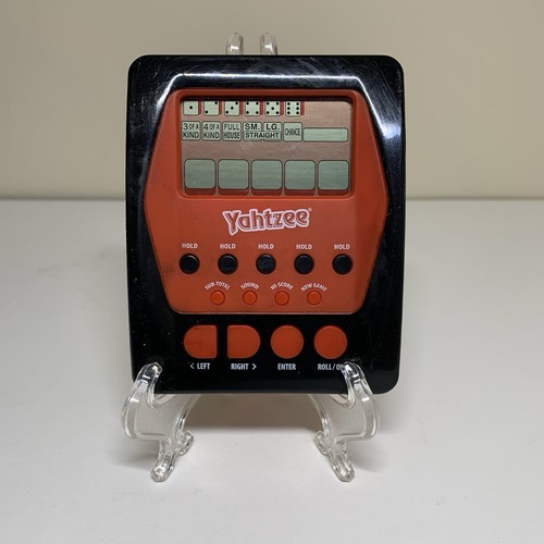 2012 Hasbro Yahtzee Handheld Digital Game - Red & Black - Tested and Working