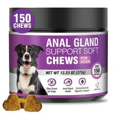 Dog Anal Gland Soft Chews 150 Stop Scoot for Dogs Supports Anal Gland Bowel F...