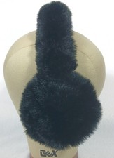 Aspen Black Earmuffs Winter Headband Ear Warmers Faux Fur Unisex Adults' One