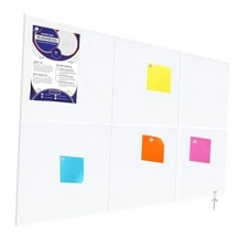 Bulletin Board, 6 Pcs Large Cork Board for Wall 36" x 24", Felt 35"x23" White