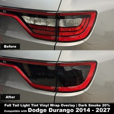 Tail Light Tint Full Dark Smoke 20 Fit For Dodge Durango 2014 2027 Tail Light Tint Full Dark Smoke 20 Fit For Dodge Durango 2014 2027
