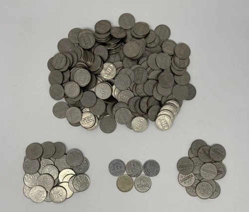 Lot Of 290 Pachislo Pachinko SLOT MACHINE GAME TOKENS Gaming Arcade Amusement