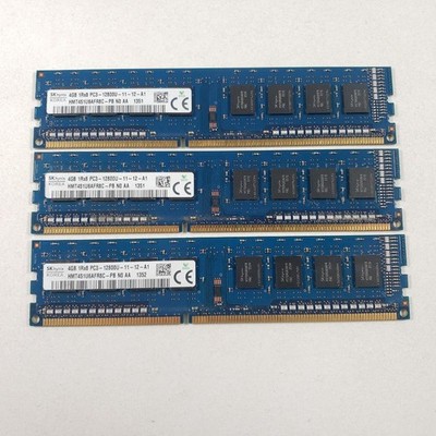 SK Hynix 12GB (3x4GB) 1Rx8 PC3-12800U 1600Mhz DDR3 Memory HMT451U6AFR8C-PB