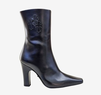 Chrome Hearts unbenutzt Leder Patch Stiefel BYXAQ1ML 156946244