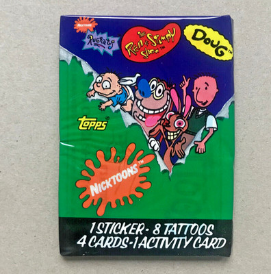 Nickelodeon (1993) Trading Cards Booster Topps Nicktoons Rugrats Ren Stimpy Doug