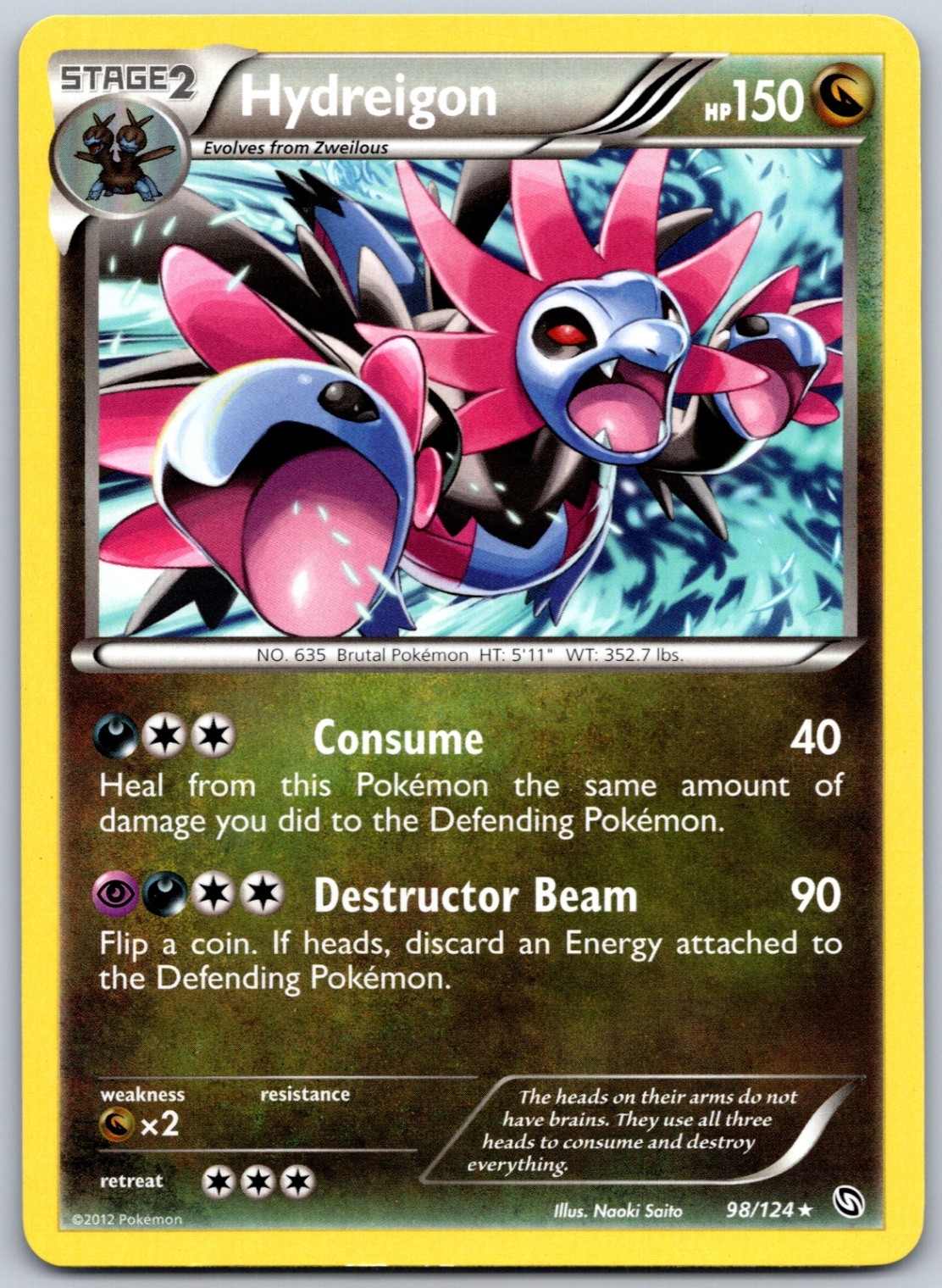Hydreigon (98) Rare Dragons Exalted 98/124 NM
