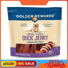 Golden Rewards Duck Flavor Premium Dry Jerky Treats for All Dogs, 64 oz