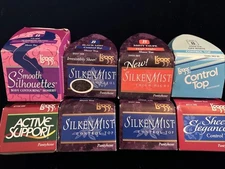 Lot 8 L’EGGS Vintage Pantyhose Panty B Silken Active Control Variety NIP