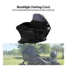 Front Headlight Fairing Black Windshield For Harley Softail Street Bob 2018-up