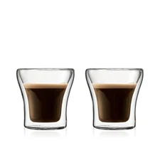 BODUM ASSAM Double-Wall Glass Tumbler, 100ml, Set of 2 Heat-Resistant 4554-10