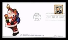 US COVER CHRISTMAS SANTA CLAUS ORNAMENTS FIRST DAY ISSUE FLEETWOOD