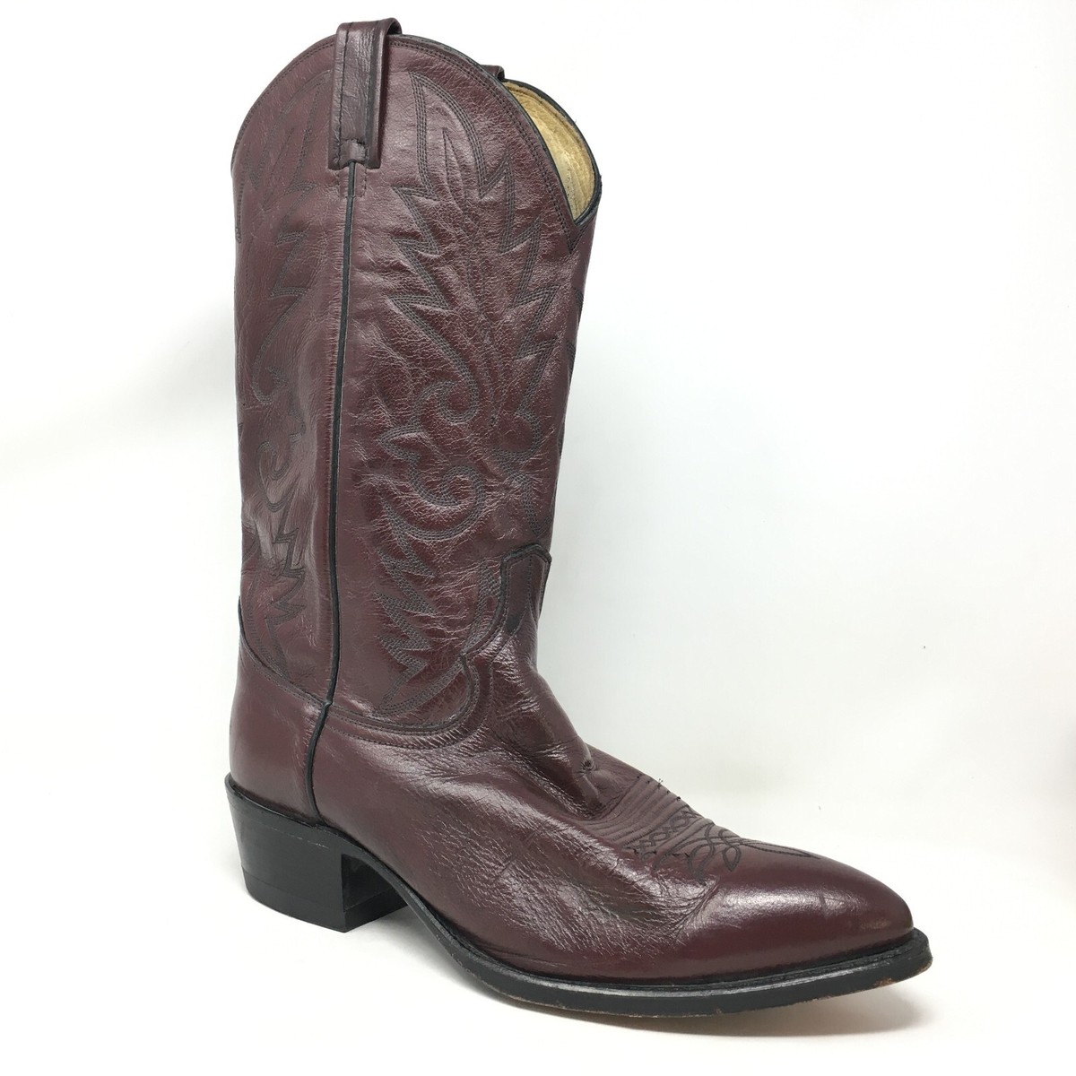 Dan Post Western Boots Cowboy Shoes Mens Size 10 Burgundy  display picture 1