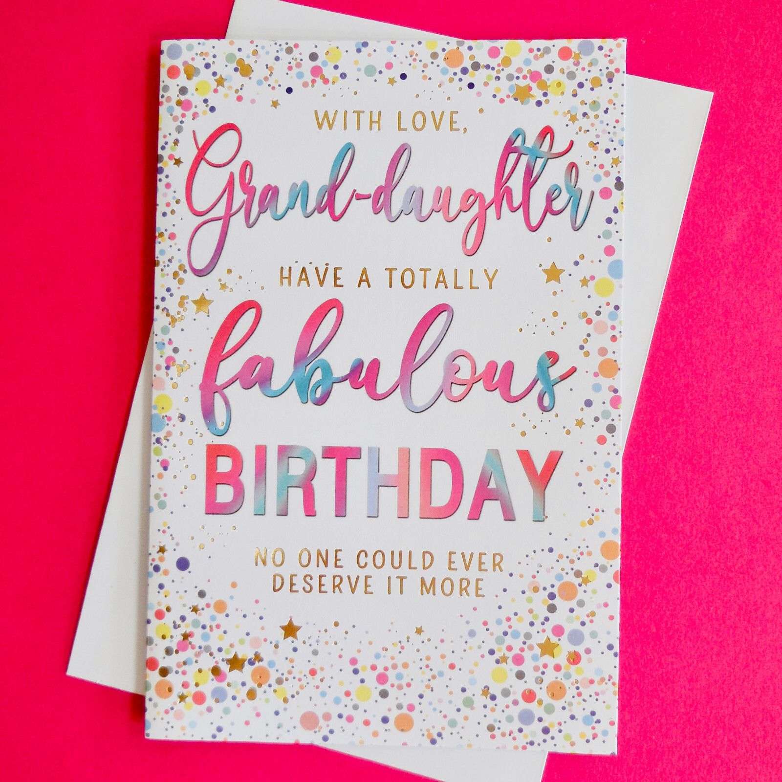 Granddaughter Have A Totally Fabulous Birthday Card 9""x6"" Teen Teenager Woman