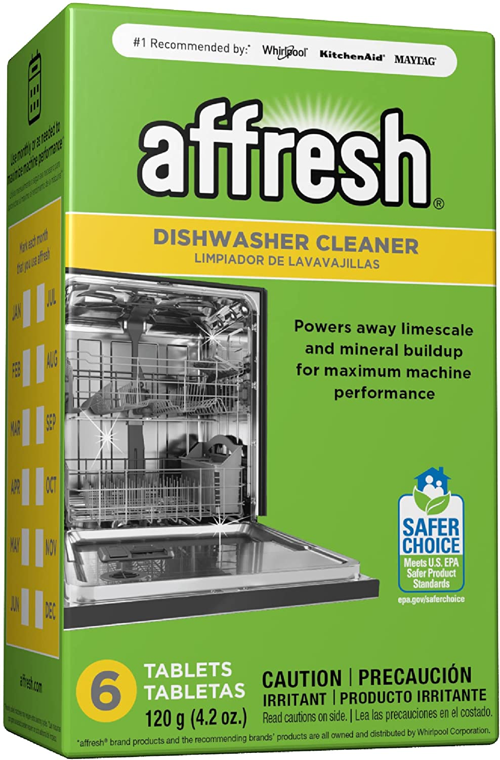 Affresh W10549851 Dishwasher Cleaner 6 Tablets Formulated to Clean inside All Ma