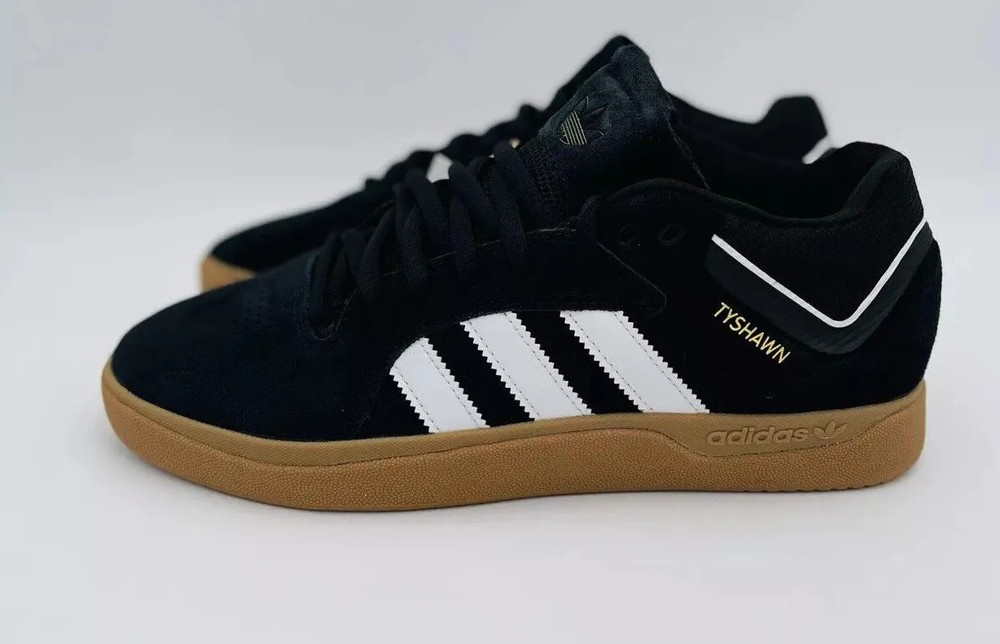 Adidas Tyshawn Core Black White Gum Skate Shoes GY6946 Men's