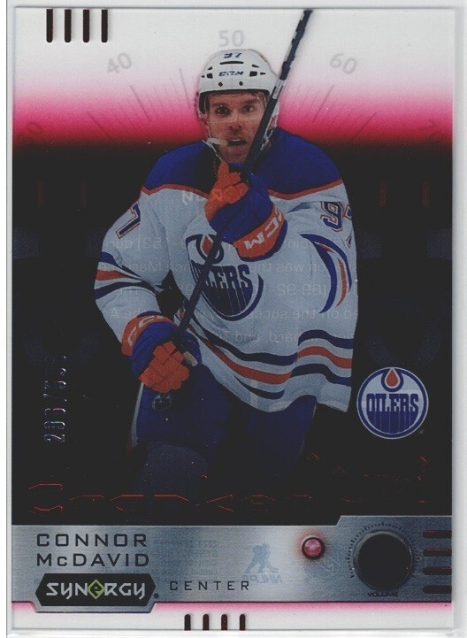 23-24 UD SYNERGY CONNOR MCDAVID RED CRANKED UP! 236/599 #CR-CM SP - 2023