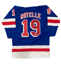 Jean Ratelle Signed New York Rangers Custom Jersey w/ HOF 85 Beckett Wit BAS COA
