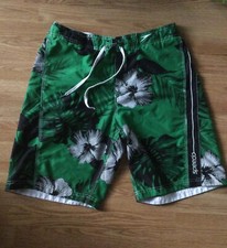 Speedo Swim Trunks Board Shorts  M Tropical Floral Green