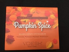 New VOESH New York "Pumpkin Spice" Pedi In A Box -2 Full Pedicure Sets