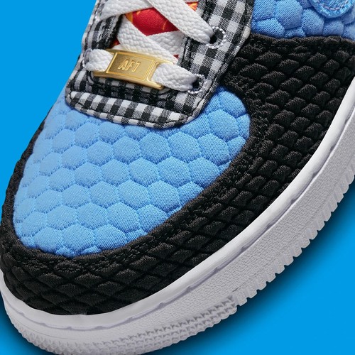 Nike Air Force 1 LV8 Black White Red Blue Shoe DZ5302 001 - SIZE 4.5Y / 6 WOMENS - Picture 5 of 10
