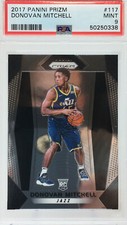 2017 Panini Prizm #117 Donovan Mitchell Rookie Card RC PSA 9. rookie card picture