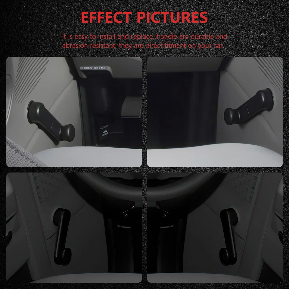 Par de manivelas de ventana de puerta negras para 87-96 Ford F150 F250 interior izquierdo+derecho Foto 3 de 4