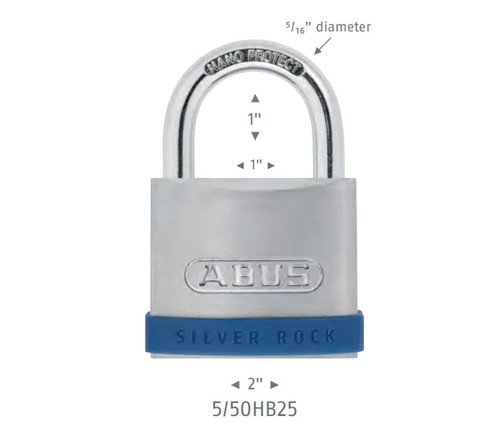 ABUS Silver Rock 5/50 Jobbox Vorhängeschloss gleich verschlüsselt #6528 - Bild 5 von 5