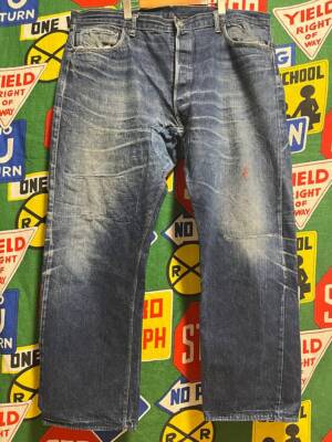 Levi's 1960s Vintage Denim Pants Indigo 501 Big E Yellow Stitich