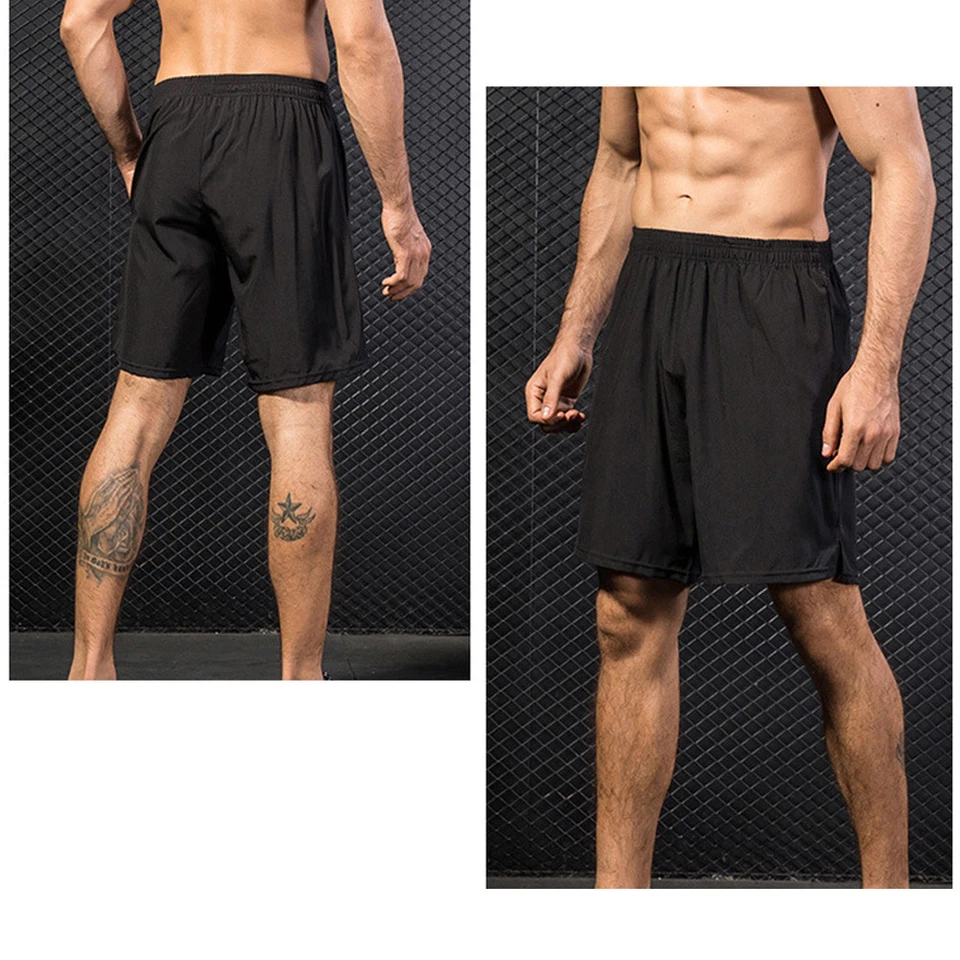Men’s Quick Dry Elastic Sports Shorts Fitness Running Basketball Training Pants - Image 4 of 4
