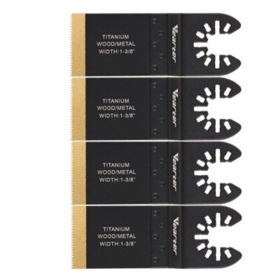 Vearter 4pcs 34mm Multi Tool Oscillating Saw Blades for Metal Wood Cut