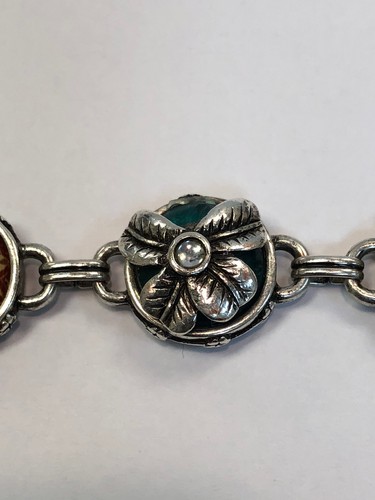 Bellissimo bracciale LUCKY YOU maglia floreale rotonda 8,5" - Foto 7 di 12