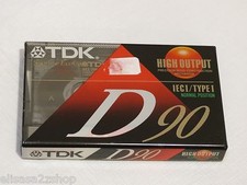TDK slimline ECO case blank cassette tape high output D 90 type I SEALED NEW