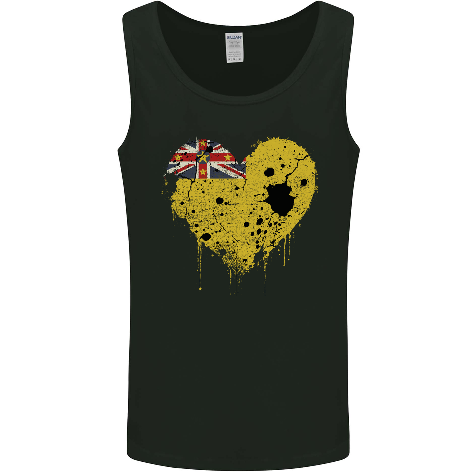 Love Flag Niue Football Mens Vest Tank Top
