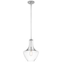 Pendelleuchte Deckenlampe HäNgeleuchte Stahl Glas Chrom D 26,8Cm Esszimmerlampe