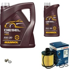 BOSCH Ölfilter 6 L MANNOL Diesel TDI 5W-30 für Fiat Ducato Kasten 115 Multijet