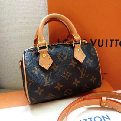 LOUIS VUITTON Nano Speedy Bag M81085 Crossbody Hand Shoulder Purse