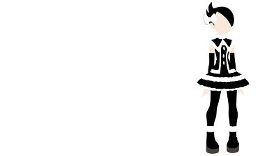 Anime minimalism girls simple background monochrome Playmat Game Mat Desk