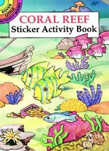 Coral Reef Sticker Activity Book by Cathy Beylon (1996, Trade Paperback)