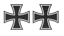 Eisernes Kreuz Aufkleber 2x, 5x5cm, Oldschool...