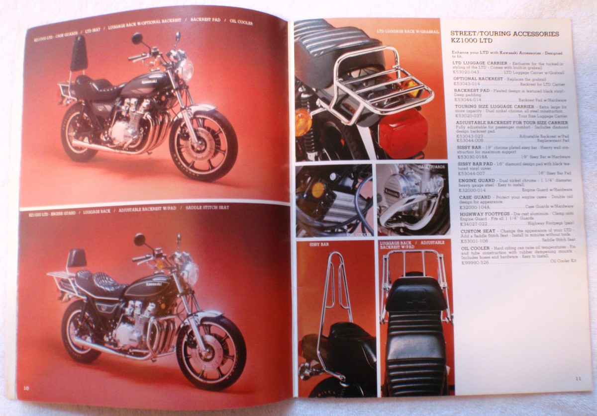 Vintage Kawasaki 1979 Accessories Catalog Original Dealership Copy