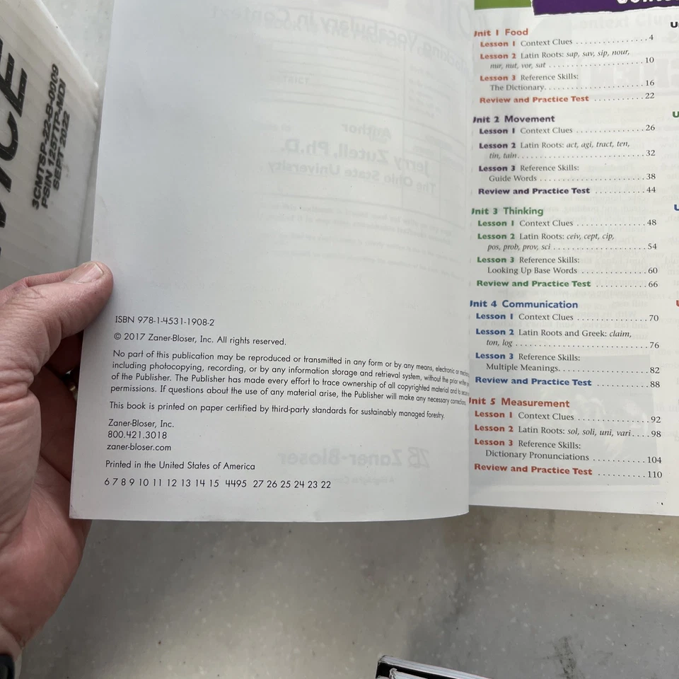 Zaner-Bloser: Word Wisdom 2017 Grade 5 Student Edition (No Writing) - Image 4 of 4