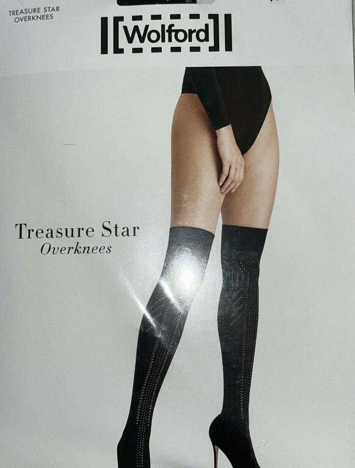 Wolford Treasure Star Overknees Color: Negro/Negro Talla: Mediana 31666 Foto 2 de 4