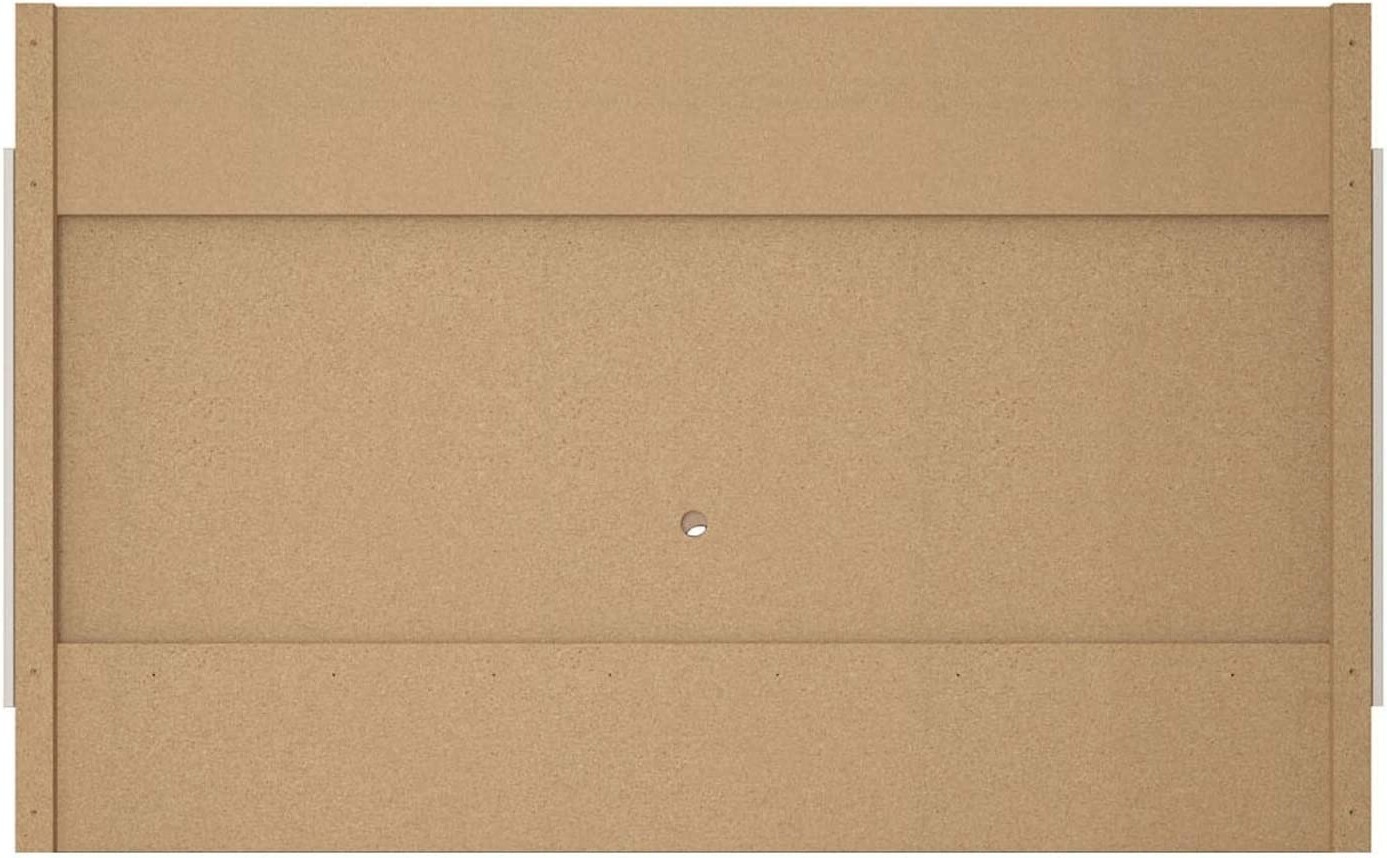 TV Stand White 85" Brown Floating Wall Mounted LED Light Entertainment