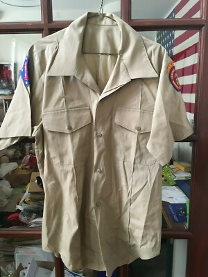 usmc short sleeve khaki shirt