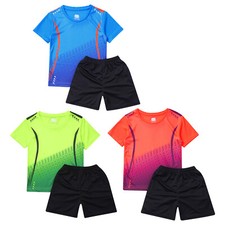 Kids Boy's Sport Outfit Running Tracksuit Soccer T-Shirt And Shorts Athletic