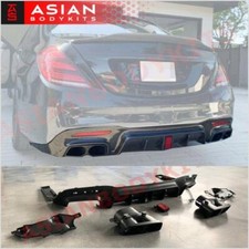 REAR DIFFUSER with EXHAUST TIPS for MERCEDES BENZ S Class W222 S63 S65 AMG 18+