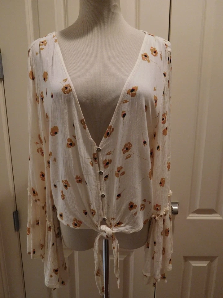Top corto Darling BILLABONG "Lust Wild Top" con mangas Bell talla pequeña Foto 2 de 4