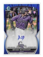 Bryant Betancourt2023 Bowman Chrome 1st   BLUE  REFRACTOR  AUTO /150 Rockies
