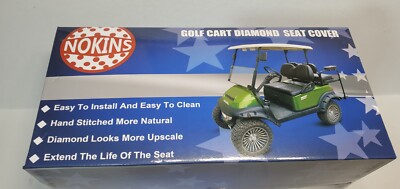 Nokins Golf Cart Diamond Seat Cover Black Stitch RS Type NEW.